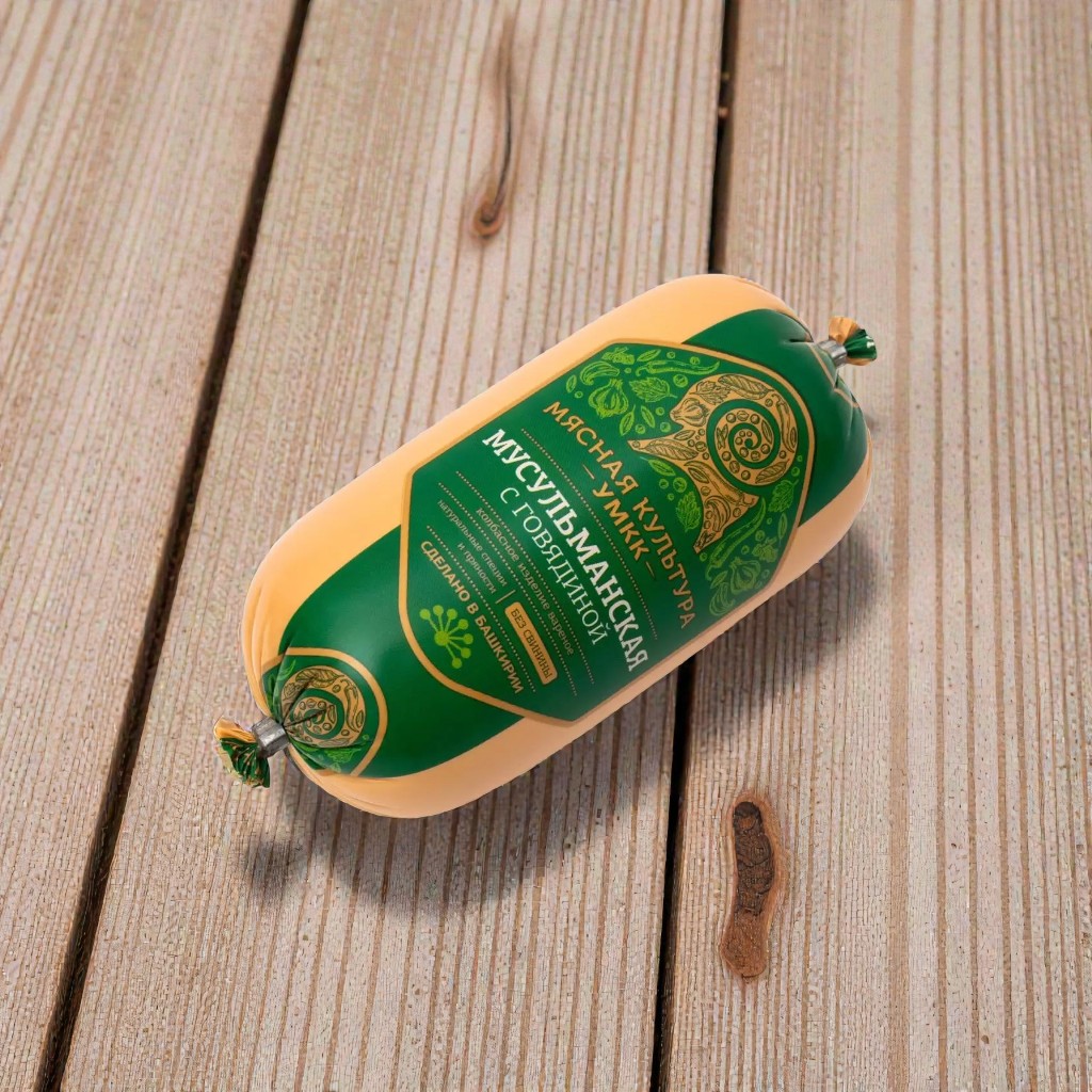 Мусульманская с говядиной колбаса вес упак.