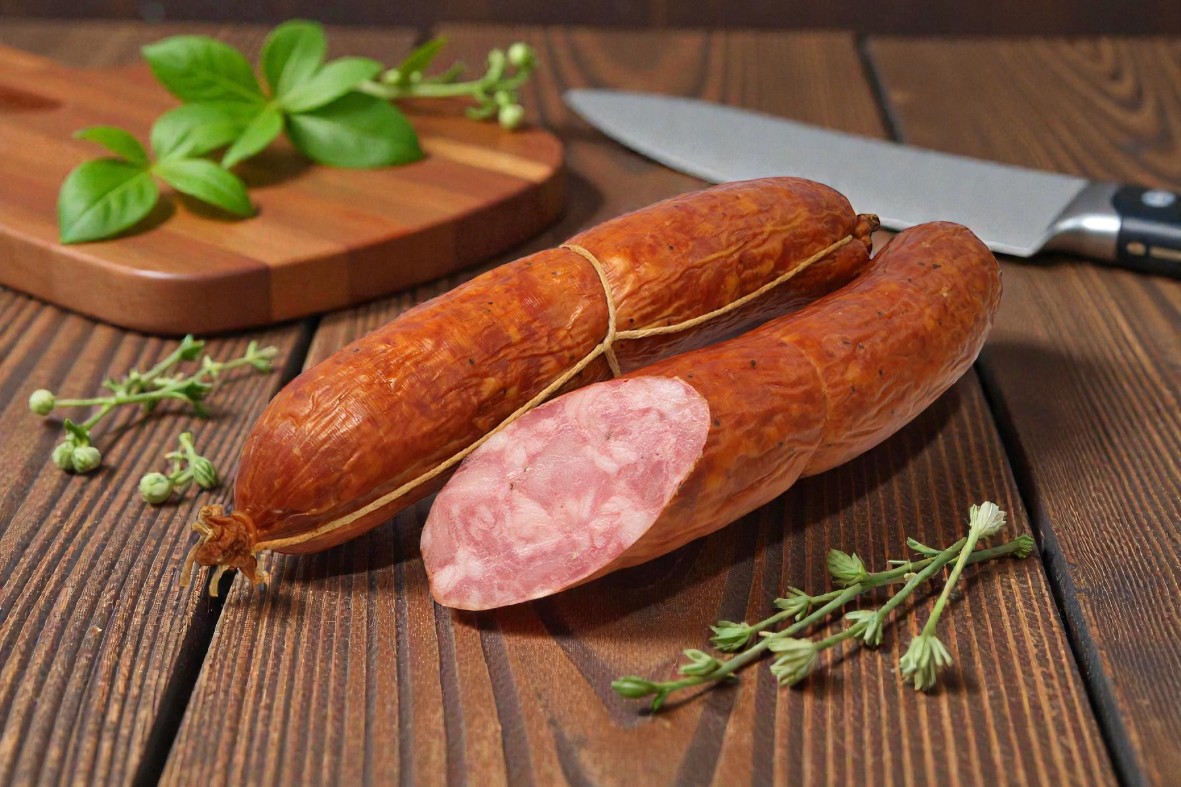 Балыковая колбаса в/к (срез 350гр.шт.) в/у вес упак.