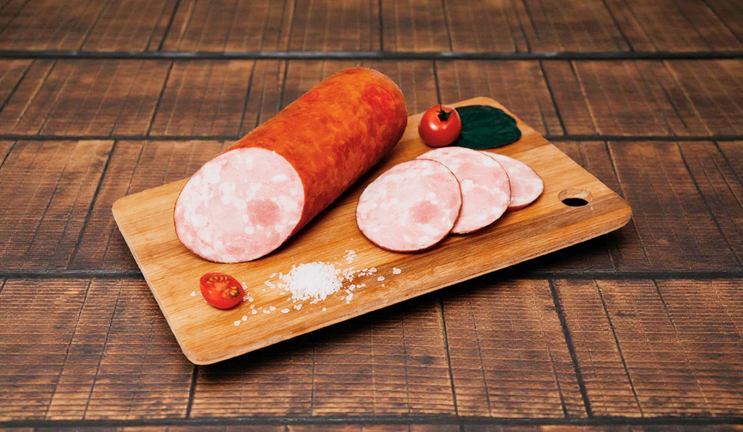 Рубленый сервелат в/к (срез 300 гр. шт.) в/у вес. упак.