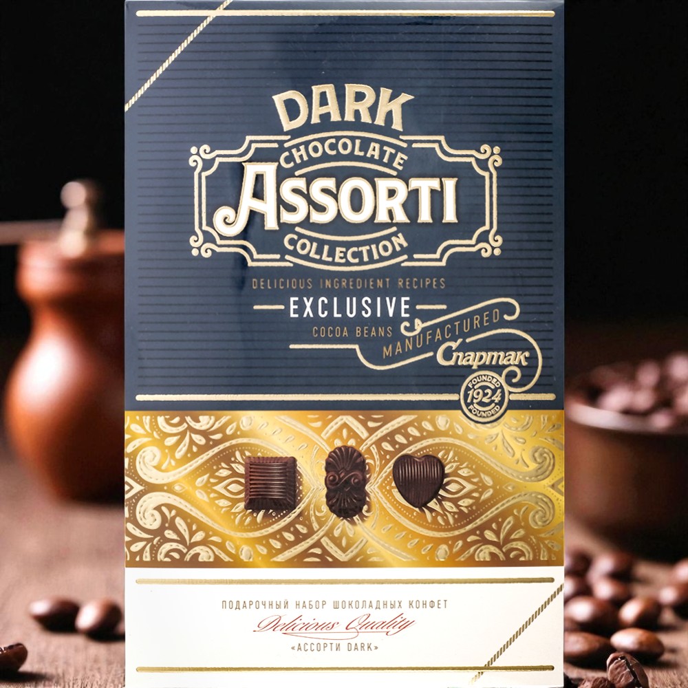 НАБОР конфет подарочный АССОРТИ DARK 169г