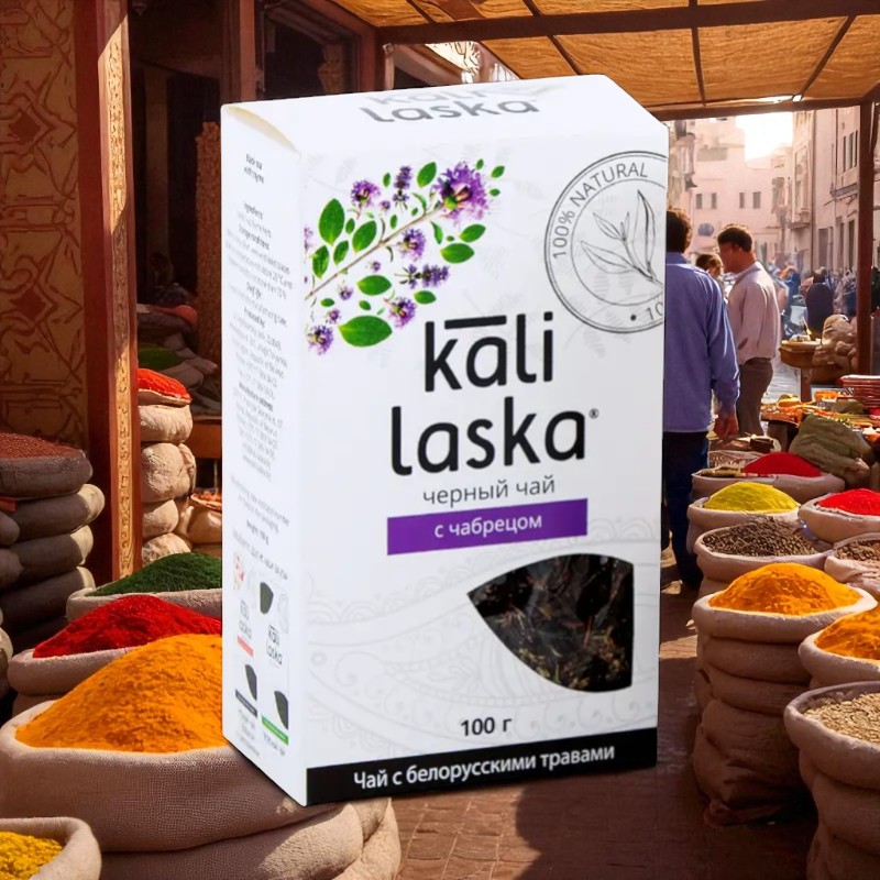 Чай “Kali Laska” черн.байховый с чабрецом 50г саше