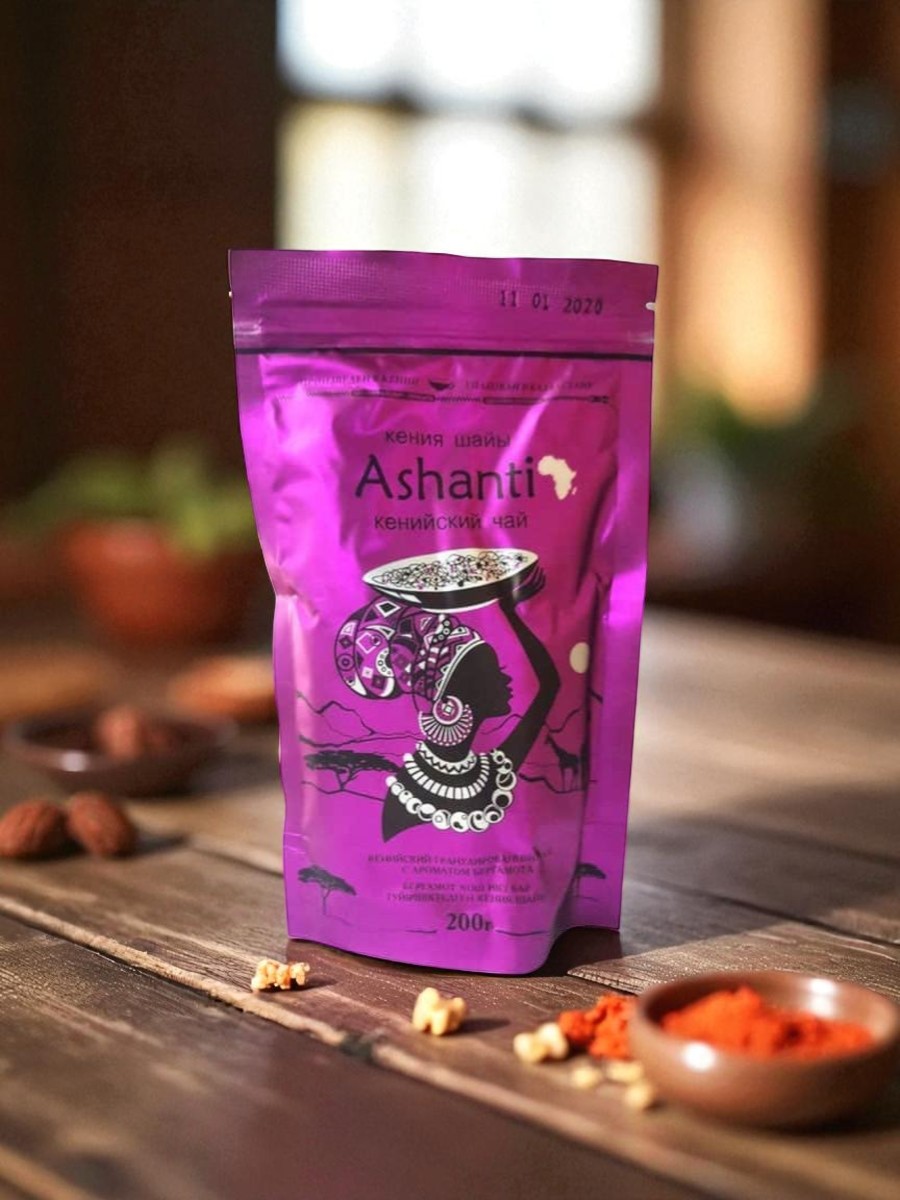 Чай ” Ashanti “Кенийский черн. с бергамотом гранул. 200 г