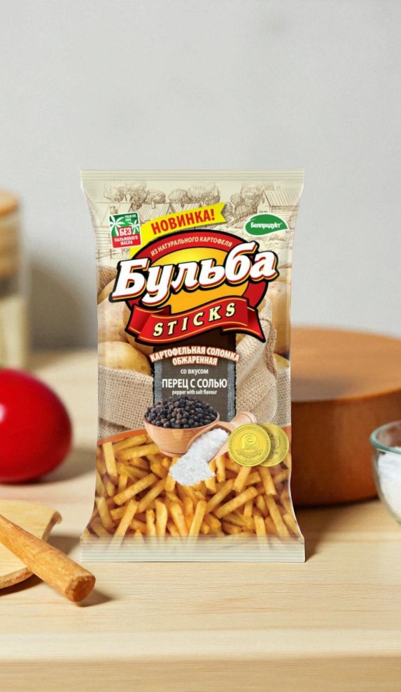 Соломка “Бульба” Sticks из цельного картофеля обжаренная 75г в ассортименте