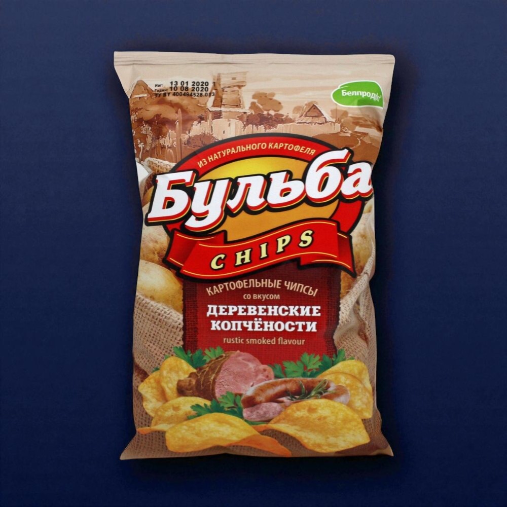 Чипсы “Бульба” со вкусом деревенских копченостей 75г