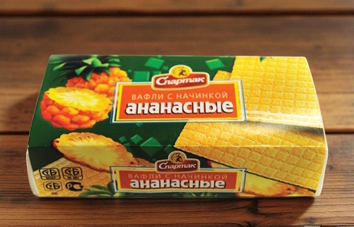 Спартак ВАФЛИ ананасные 100г