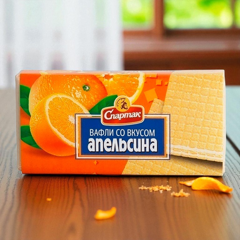Спартак ВАФЛИ апельсинные 100г