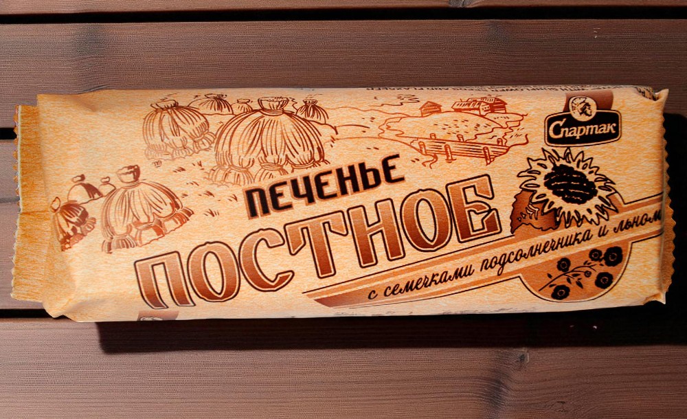 Спартак ПЕЧЕНЬЕ Постное с кунжутом и льном 220г (24)