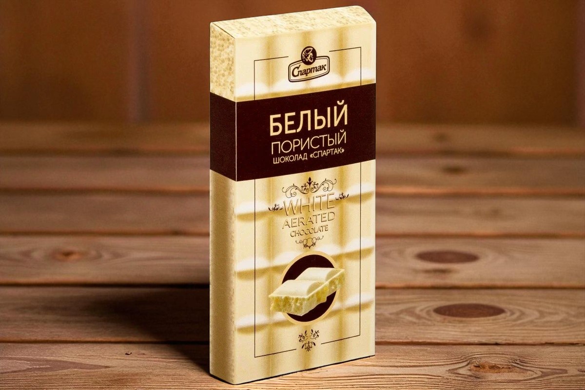 Шоколад “СПАРТАК” ПОРИСТЫЙ Белый 70г
