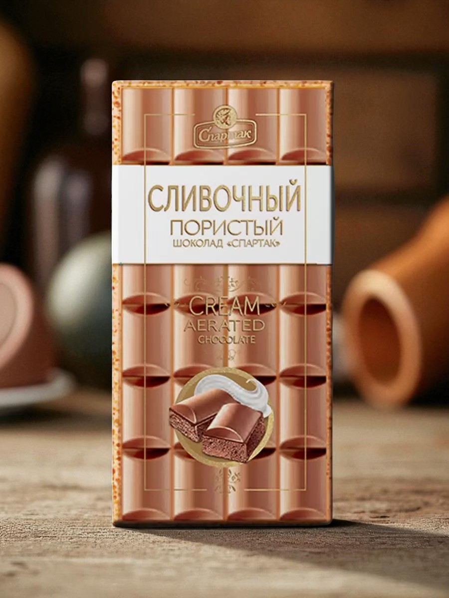 Шоколад “СПАРТАК” ПОРИСТЫЙ Сливочный 70г