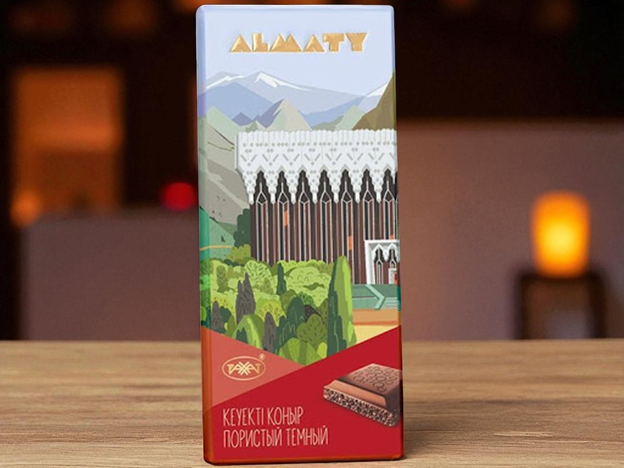 Шоколад Almaty Пористый темный 90г