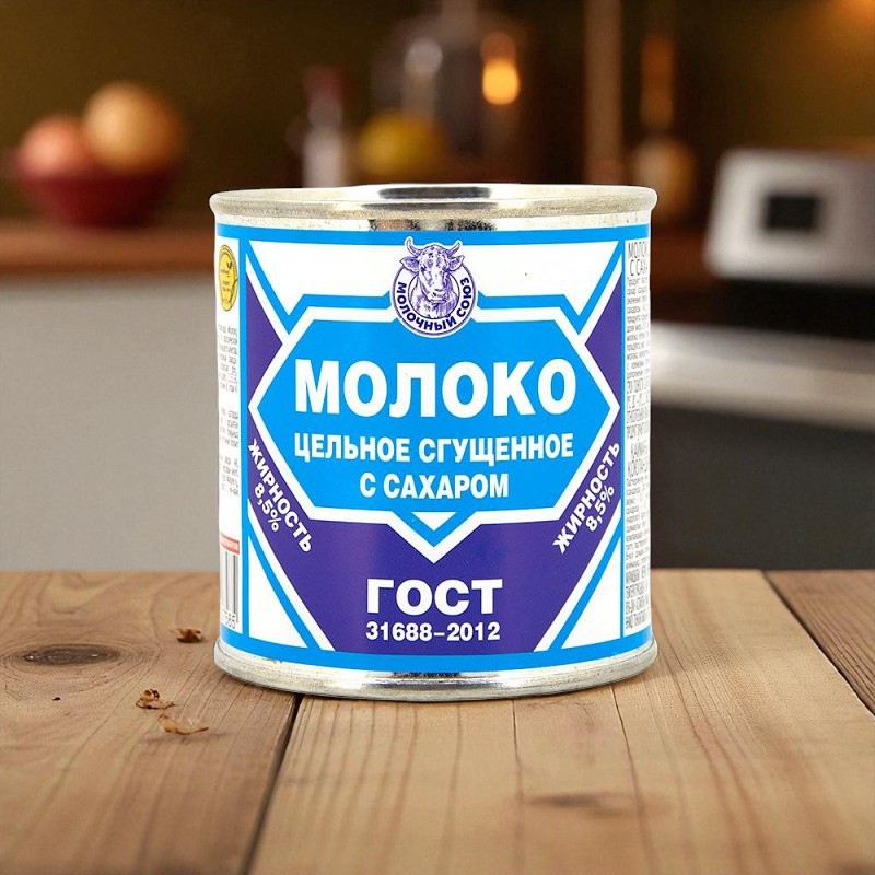 Молоко цельное сгущеное с сахаром 8,5% 380 г