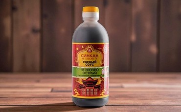 Соевый соус “СИНКАН” чесночно-острый 0,5л