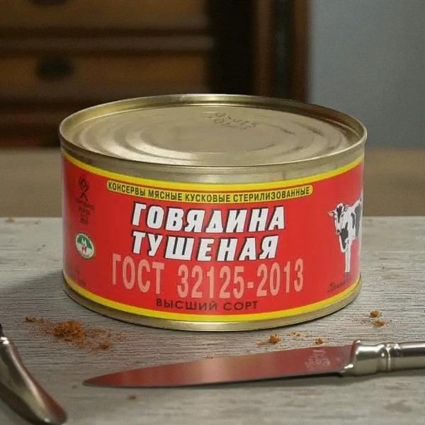 Говядина тушеная ВЫСШИЙ СОРТ ОАО “Оршанский МК” 525г