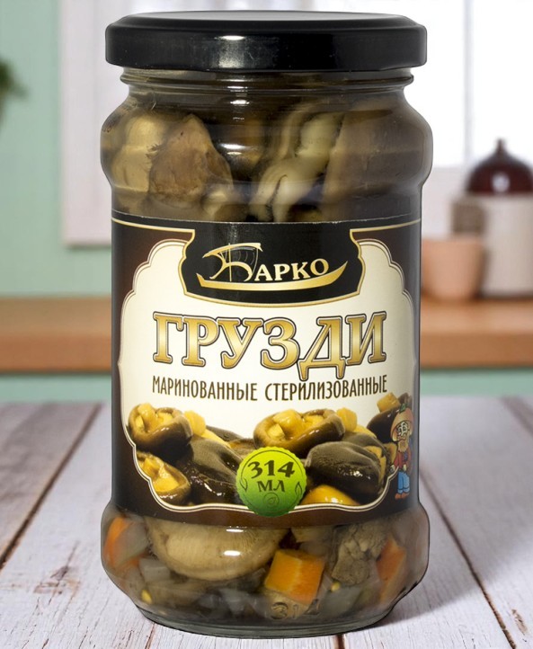Грузди марин. ст/б 580 мл