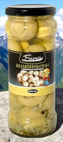 Шампиньоны марин. ст/б 314 мл