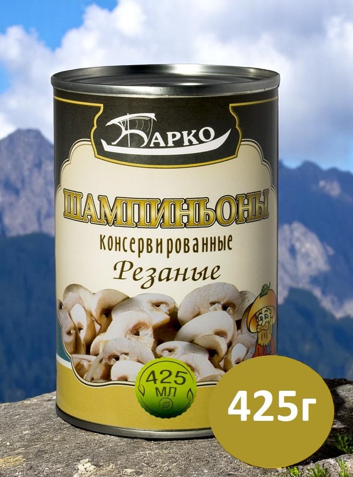Шампиньоны рез. ж/б 425мл
