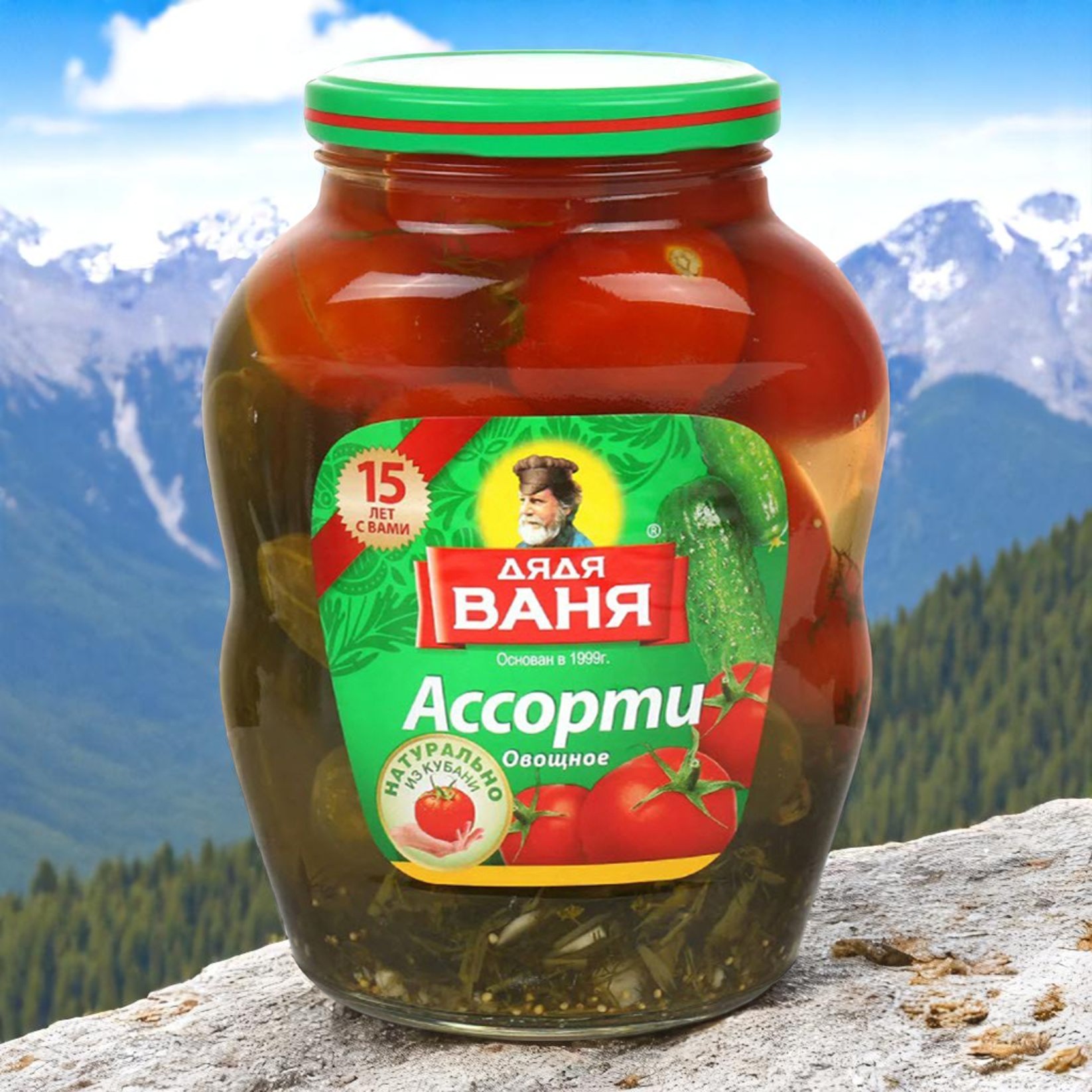 Ассорти огурцы и томаты ст/б 1800гр