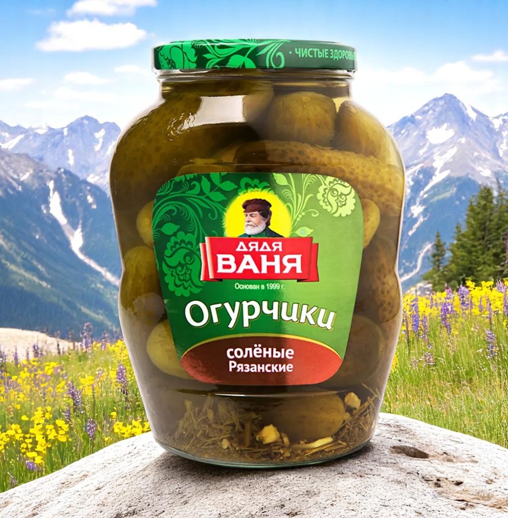 Огурцы соленые Рязанские ст/б 1800гр