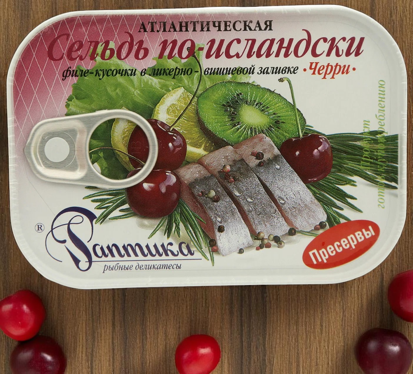 Сельдь по исландски Черри (в ликерно-вишневом соусе) 115гр