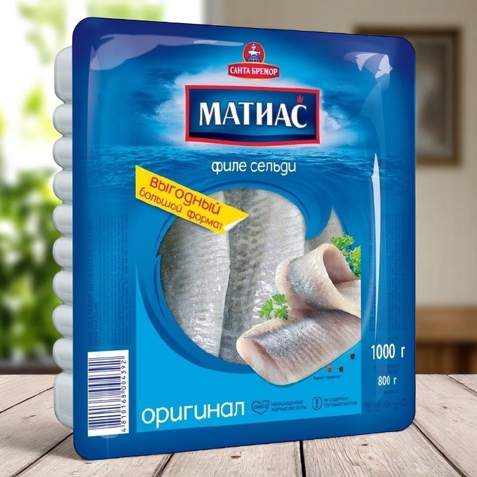 Филе Сельди “Матиас” 1000гр х 3шт, , шт