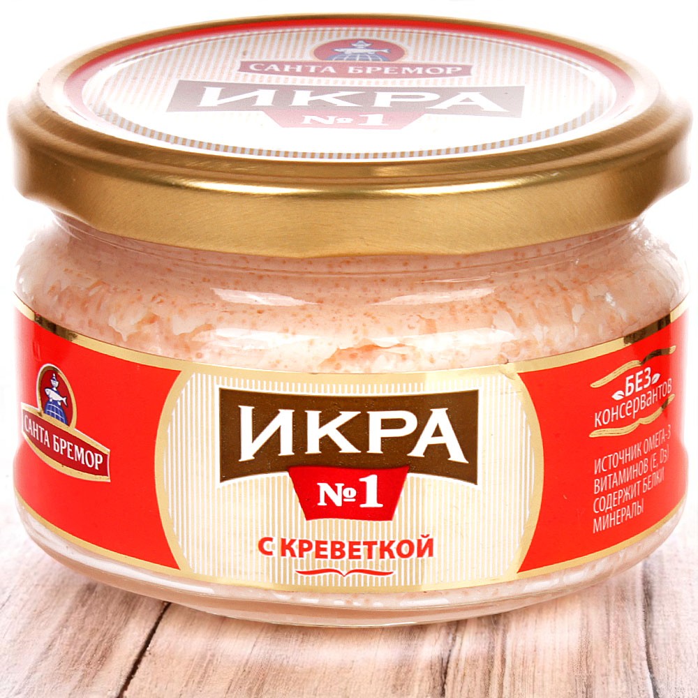 Икра деликат. мойвы “Икра №5” с креветкой 180гр