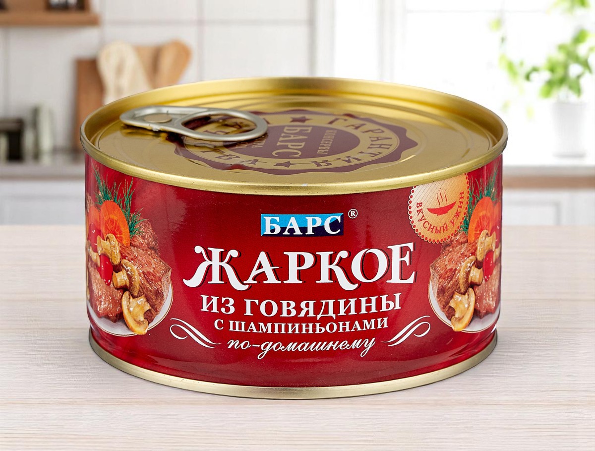 БАРС Жаркое из говядины “По домашнему” с шампиньонами 325гр