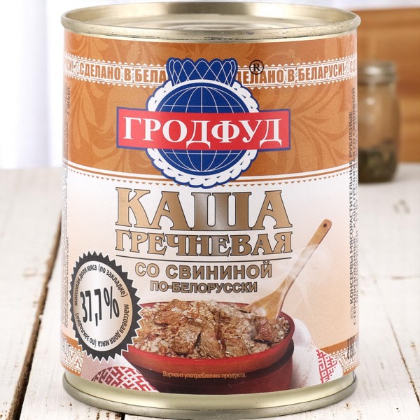 ГРОДФУД Каша гречневая со свининой по-белорусски ж/б 340г
