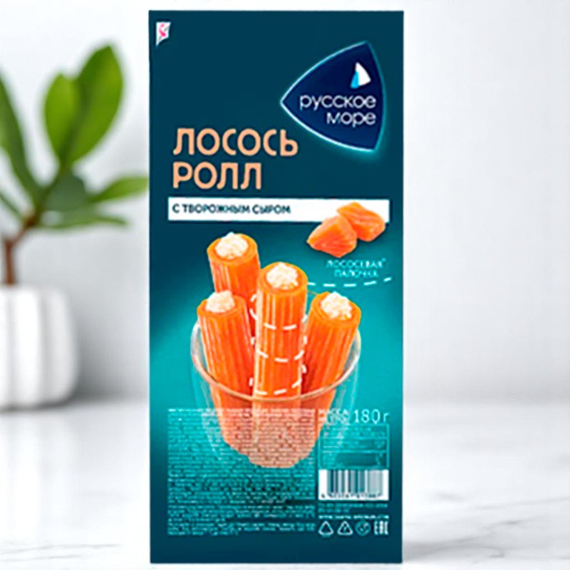 Лососевые палочки “Лосось-ролл Русское море с сыром охл.180г