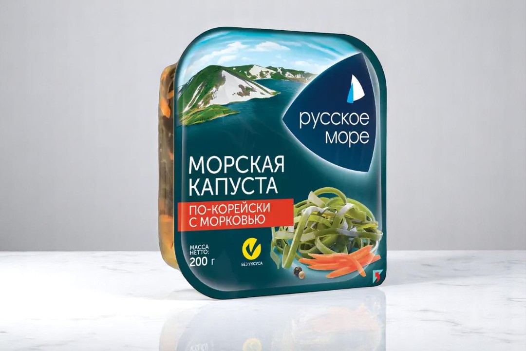 Капуста морская марин. “Русское море” с морковью по-корейски 200г