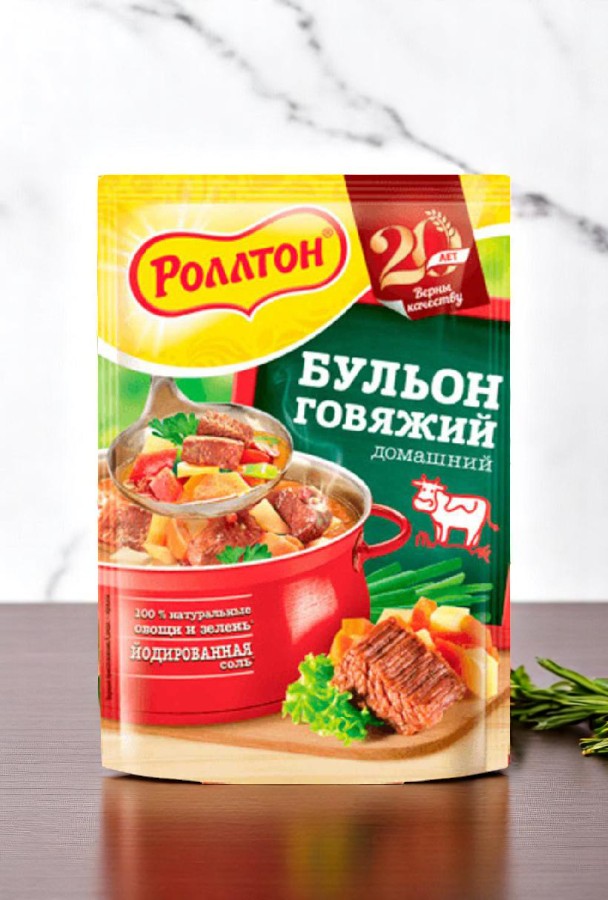 Бульон домашный Роллтон ГОВЯЖИЙ 90гр