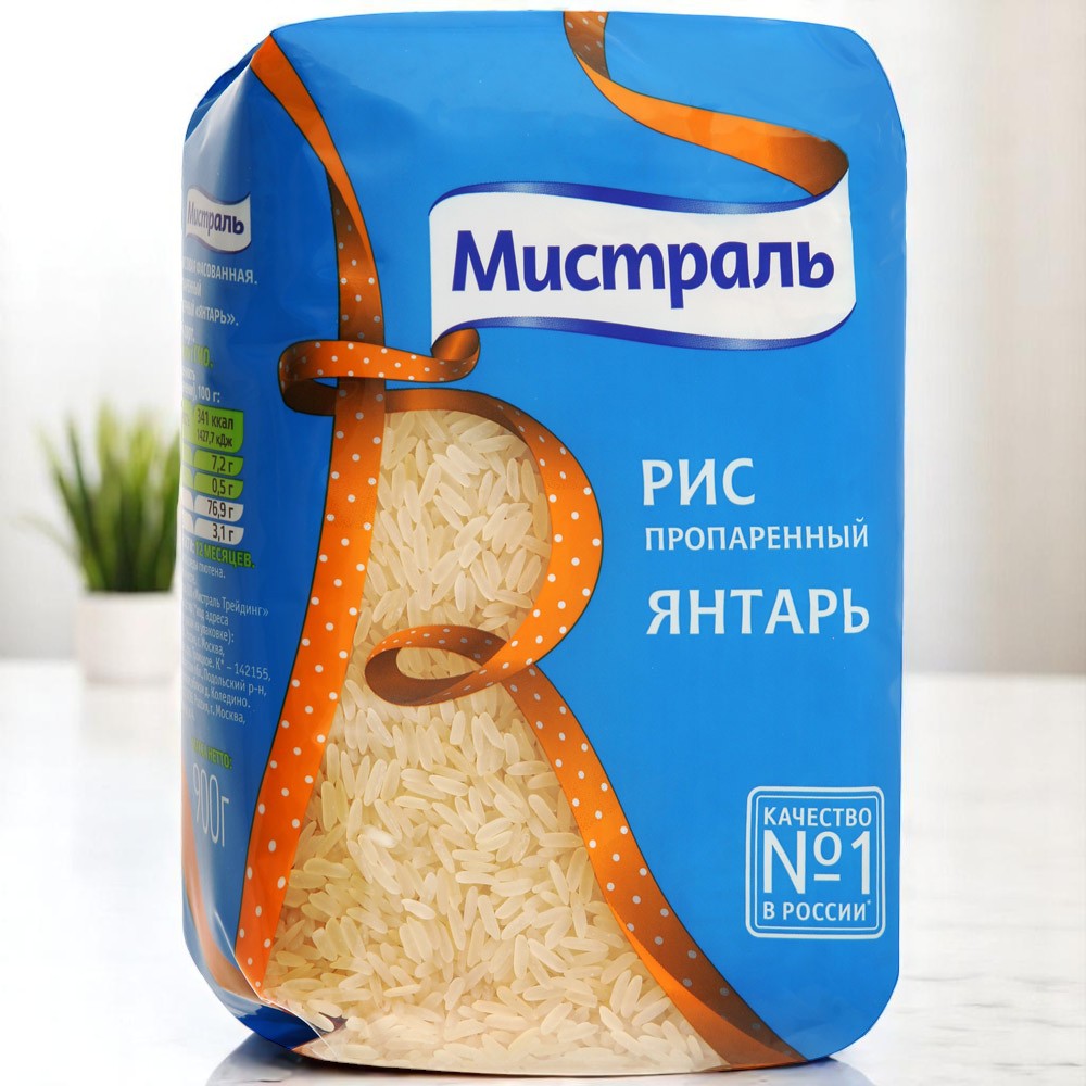 Рис Янтарь 900гр