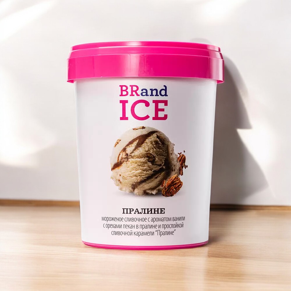 Морож.BRand ICE (1000мл) пралине 600 г