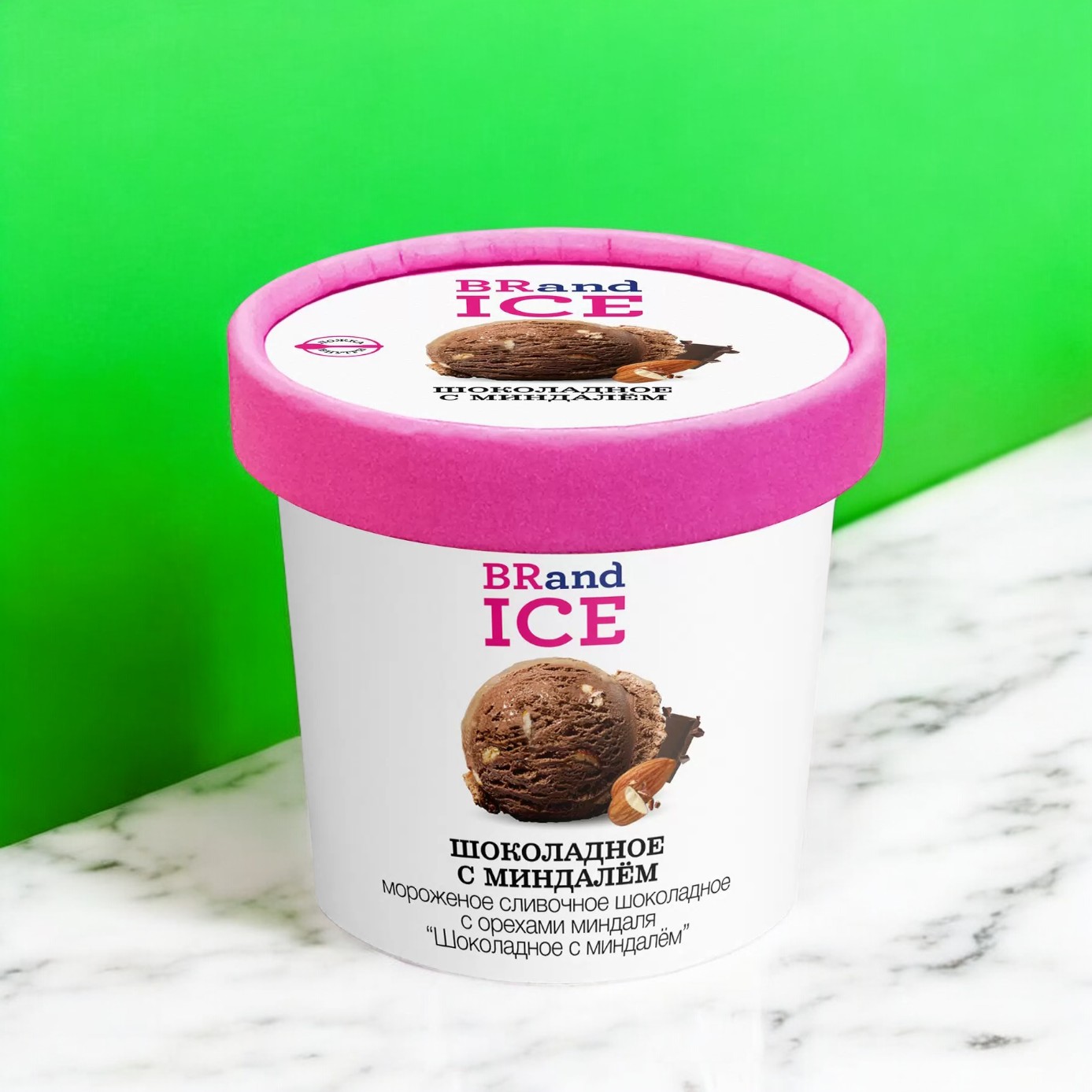 Морож.BRand ICE (1000мл) Джамока с миндалем 600 гр
