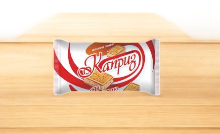 Морож. «Каприз » пломбир шок. с кусоч. шок. глазури на печенье, 95г