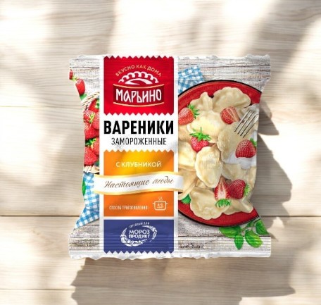 Вареники замороженные “Марьино с клубникой” 400 гр