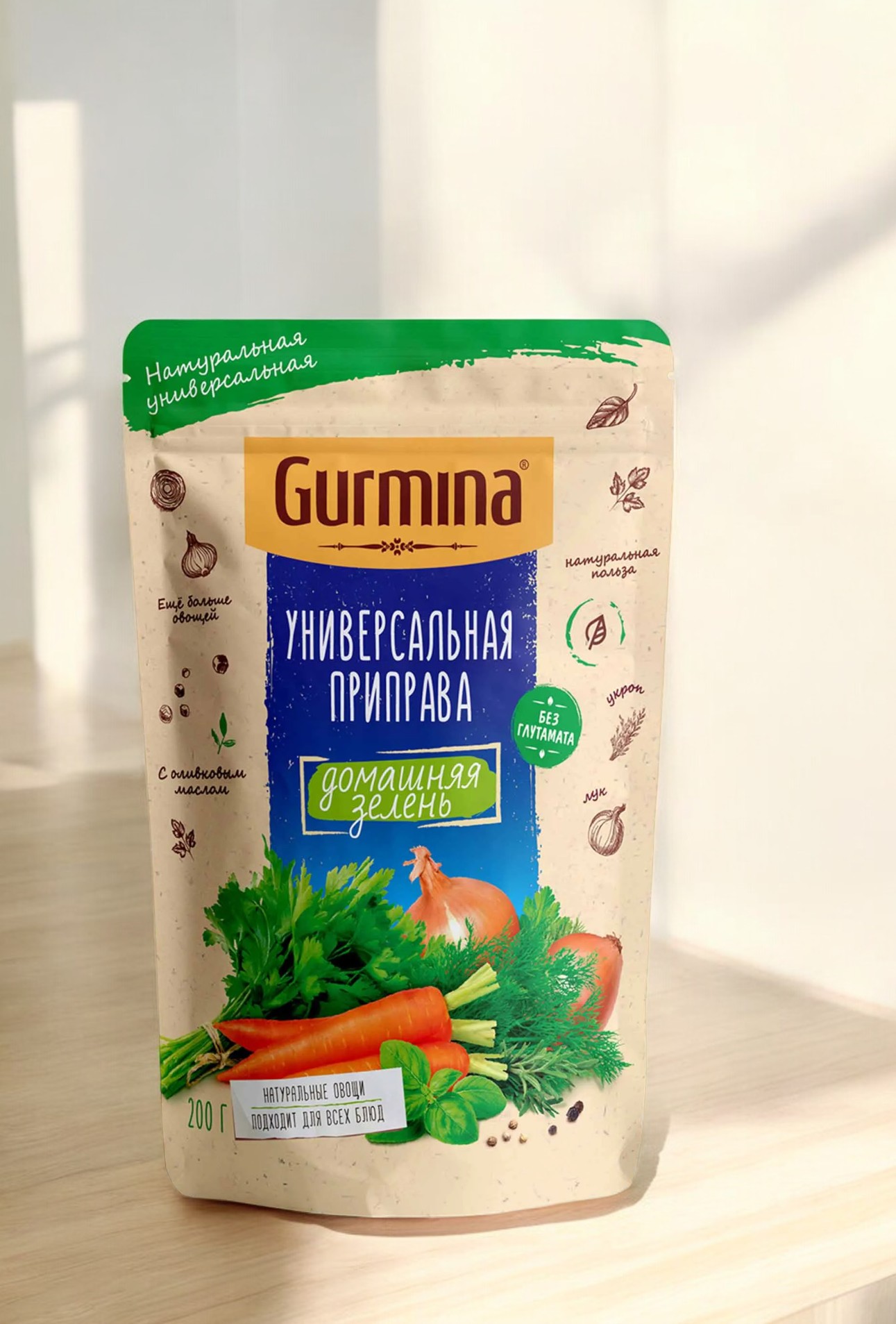 Приправа универсальная домашняя зелень “Gurmina”, РБ 200г