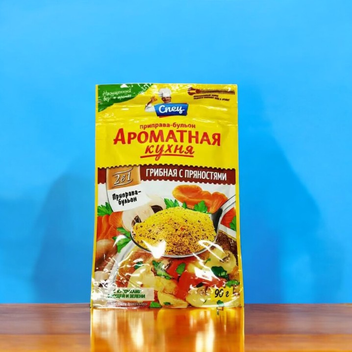 Приправа-бульон грибная с пряностями “Ароматная кухня” СПЕЦ, РБ 90г