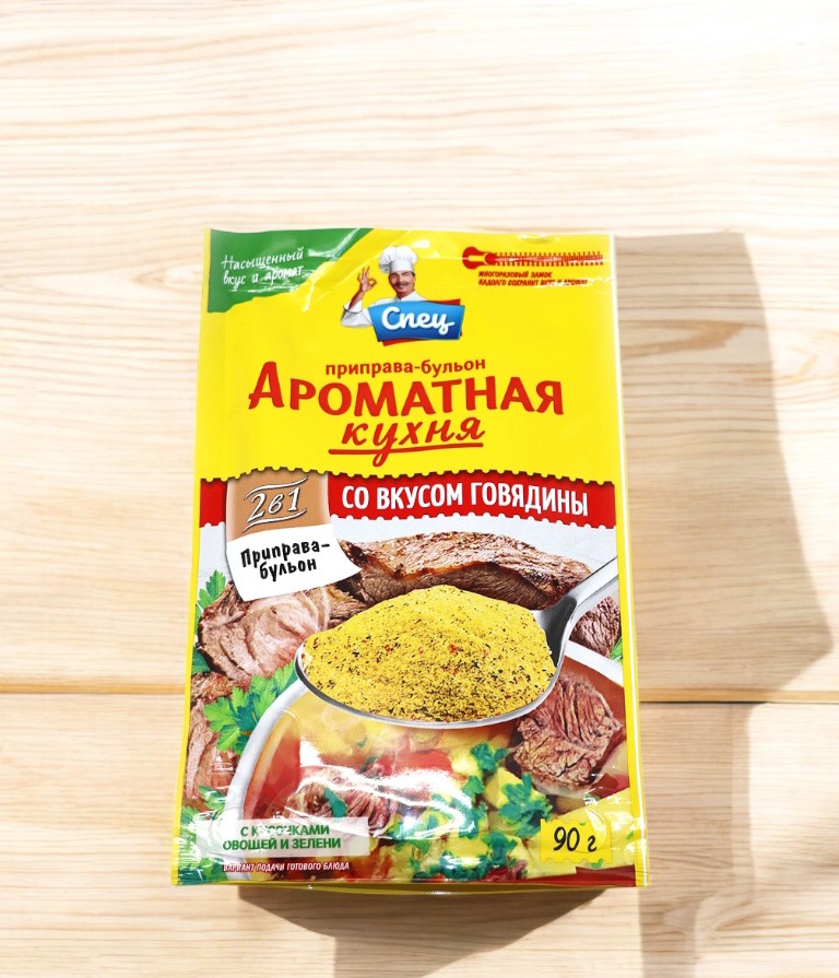 Приправа-бульон со вкусом мяса “Ароматная кухня” СПЕЦ, РБ 90г