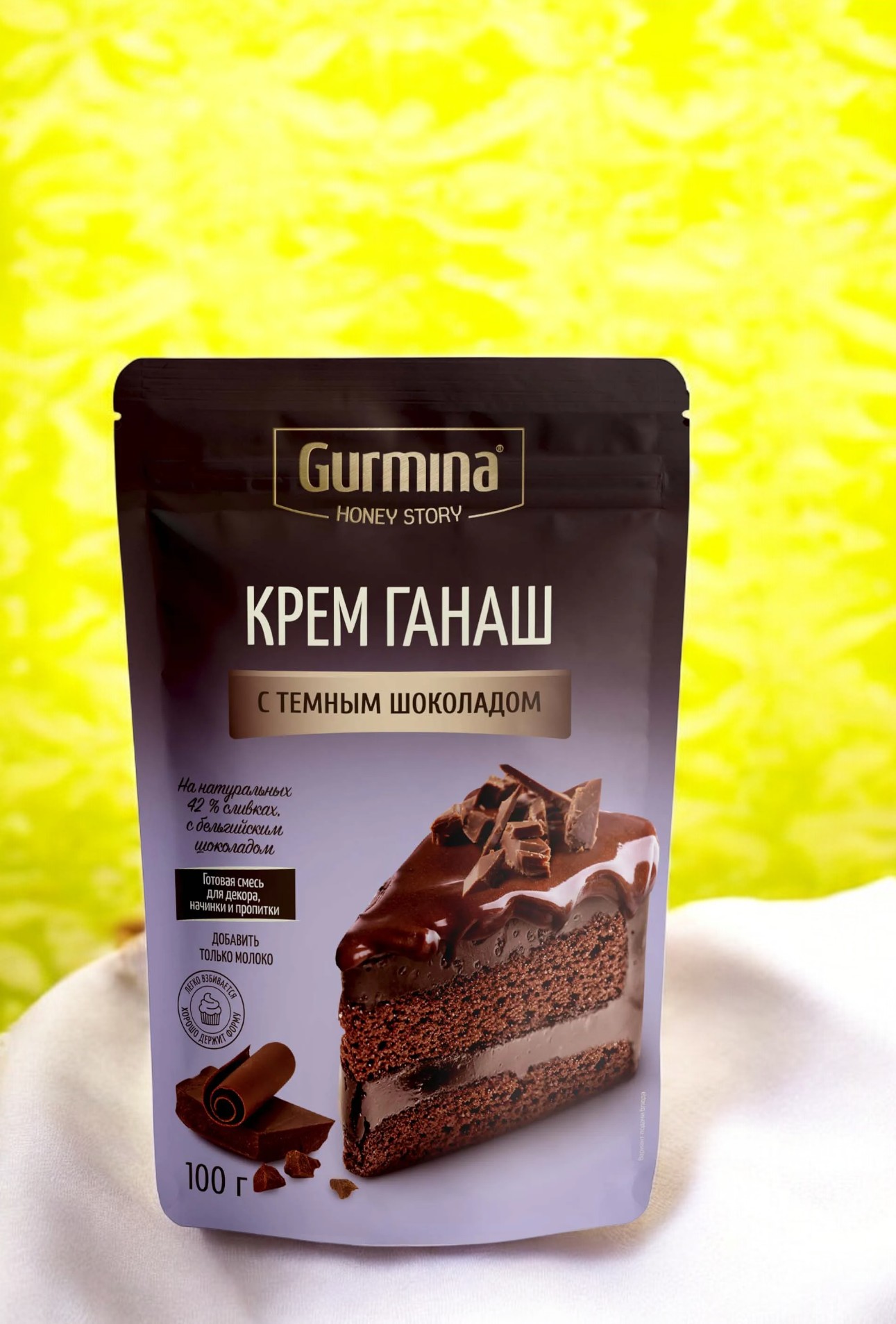 Крем ганаш с тёмным шоколадом “Gurmina”, РБ 100г