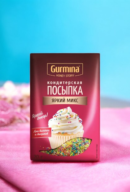 Посыпка кондитерская декоративная “Яркий микс” “Gurmina”, РБ