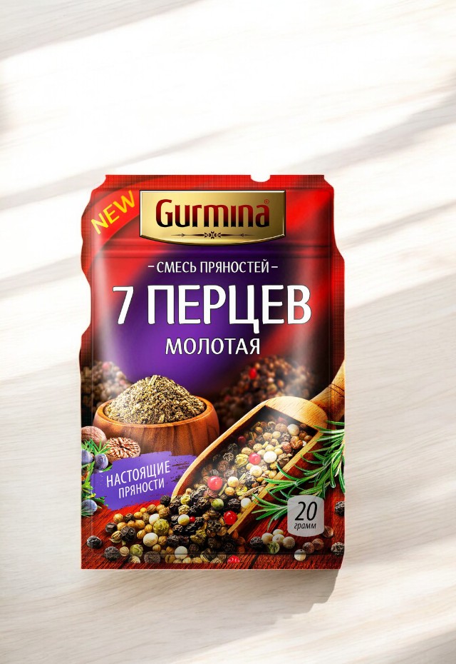 “7 перцев” смесь пряностей молотая “Gurmina”, РБ 20г
