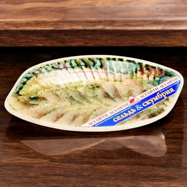 Скумбрия + Сельдь кусочки в масле 230 гр