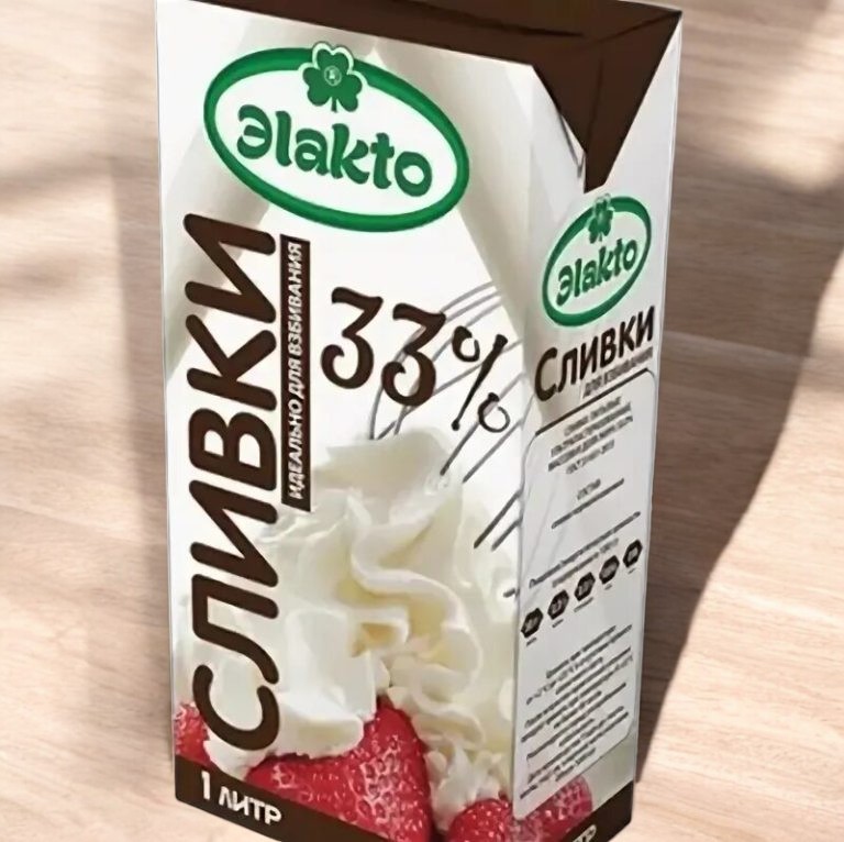 Сливки Эlakto ультрапаст. 33% 1л