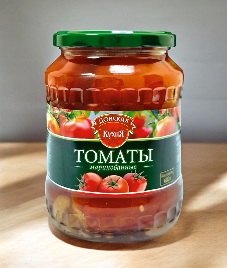 ТОМАТЫ  Донская КУХНЯ маринованные (стекло 680 гр.)