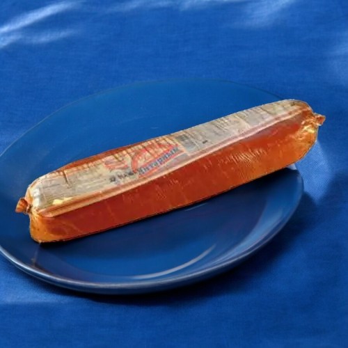 Продукт “Янтарный лидер” плавленный колбасный копченый сзмж 45% (в целофане) 80сут.
