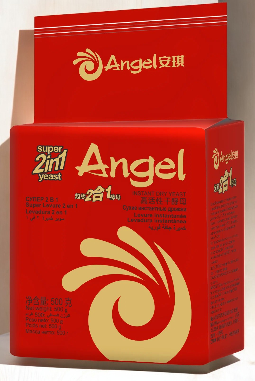 Дрожжи SUPER 2 в 1 сухие инстантные ANGEL 500г