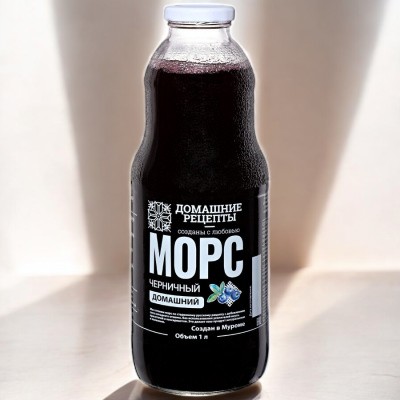 Морс “Домашний” Черничный 1,0 л.