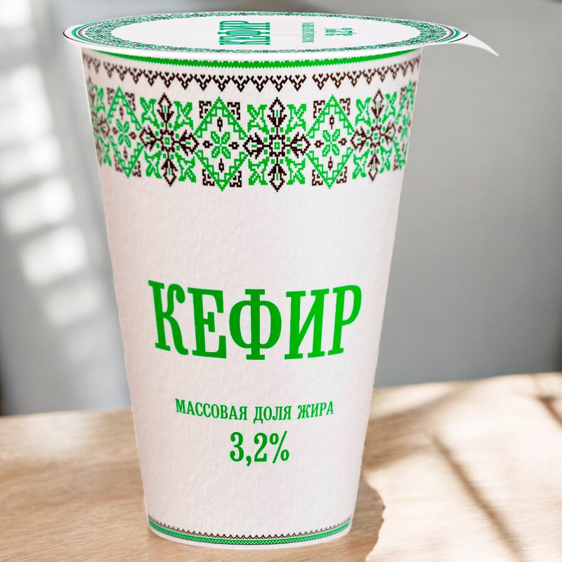 Кефир 3,2% 175гр “Славянские кружева”