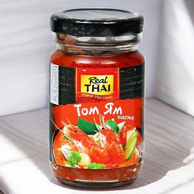 REAL THAI Соус на растительных маслах Паста ТОМ ЯМ ст.125гр