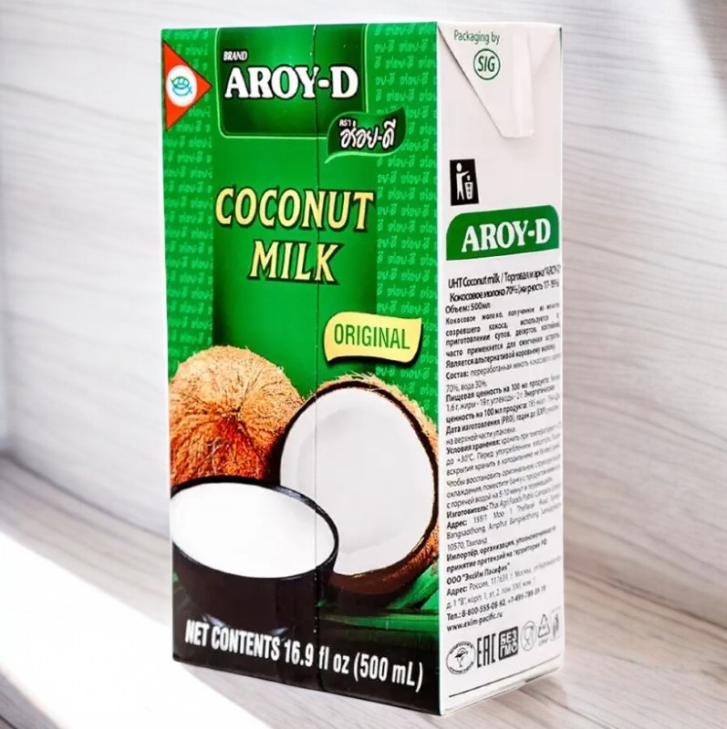 Aroy-D Кокосовое молоко 70% Tetra Pak 500мл